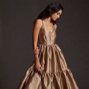 COPY - New Anthropologie Tiered V-Neck Maxi Dress Size XS